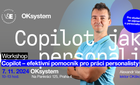 Inovační den v OKsystem: „Copilot – efektivní pomocník pro práci personalisty“ ve čtvrtek 7. 11. 2024 10:00 – 13:00